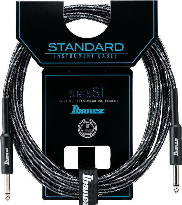 IBANEZ SI Series (Standard) Guitar Instrument Cable - 2 Straight Plugs Woven - Male - Male, Camouflage City - 3,05 m / 10 ft