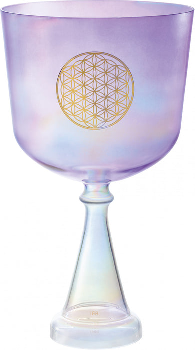 Meinl Sonic Energy Crystal Singing Chalice 8" - F3/Heart Chakra/440 Hz - Flower of Life/Purple