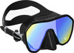 Cressi Z2 Frameless Masks, Black/Yellow, Inner Yellow with Blue Outer Reflection Lens