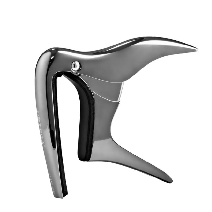 ORTEGA Curved Guitar Capo - Black Chrome