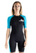 Cressi Tiburon 2 mm Short Sleeves Short Wetsuits, Black/Aquamarine, L
