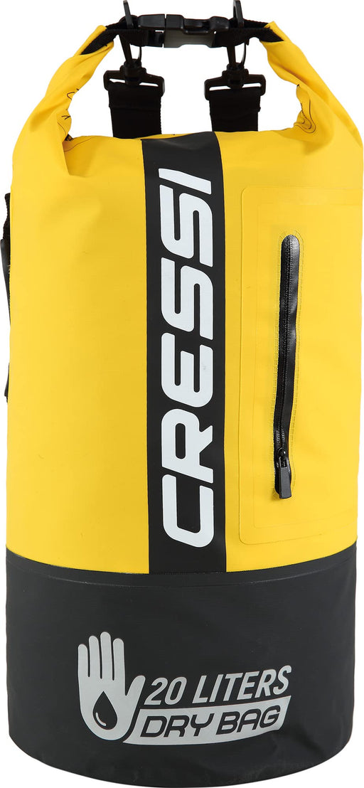 Cressi Premium Dry Bag, Black/Yellow, 20 LT