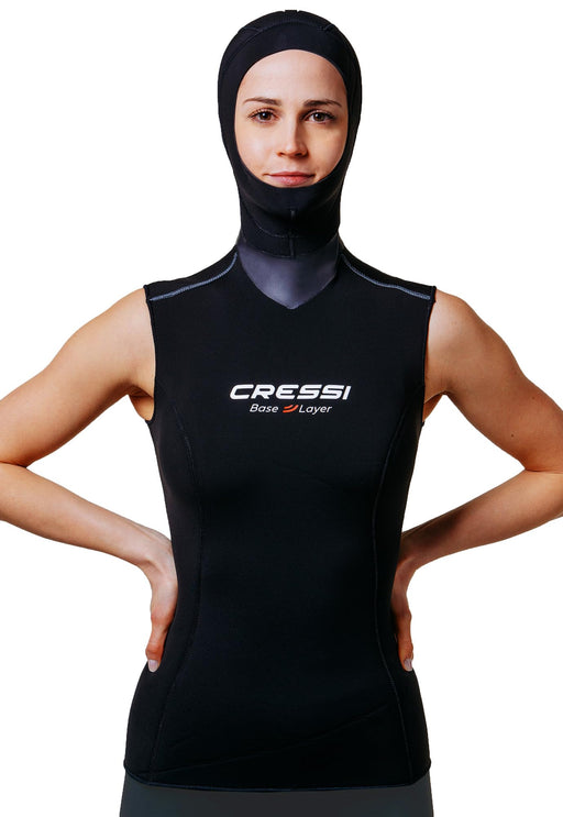 Cressi Women's 2.5/5mm Base Layer Hooded Vest (Large)