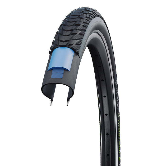 Schwalbe Unisex's Marathon E-Plus Perf, Smart DualGuard, TwinSkin Tyres, Black, 50-584