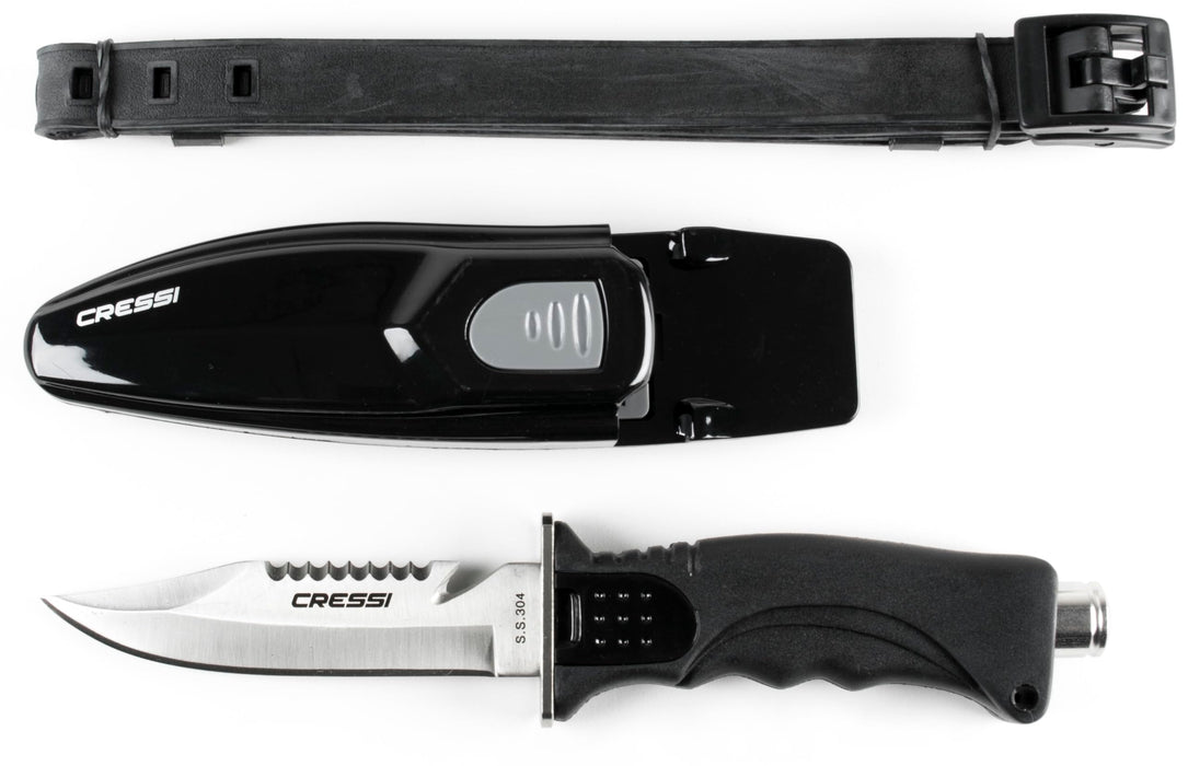 Cressi Skorpion Knife, Point Tip Gray