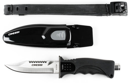 Cressi Skorpion Knife, Point Tip Gray