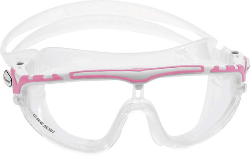 Cressi Adult Wide View Swim Mask | Skylight: made in Italy, Clear/White/Pink