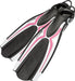 Cressi Thor EBS Adjustable Open Heel Fins, Pink, S/M