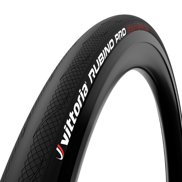 Vittoria Rubino Pro IV Graphene 2.0 - Performance Road Bike Tire - Tubeless Ready - Foldable Bicycle Tires (700x28c, Full Black)