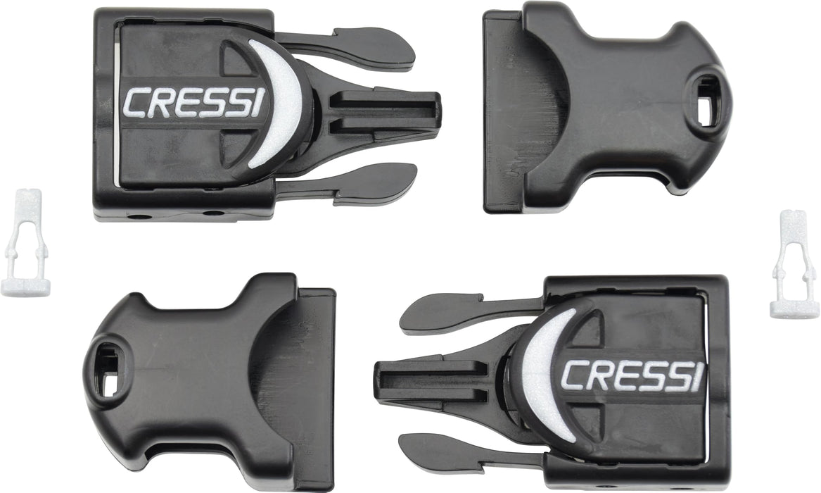 Cressi Buckles for Fins, Black, Rondine - Reaction - Frog Plus