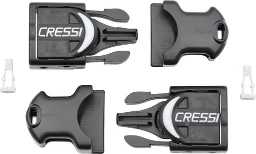 Cressi Buckles for Fins, Black, Rondine - Reaction - Frog Plus