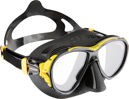Cressi Naxos 2-Lens Masks, Black/Yellow