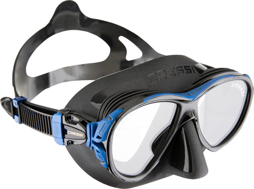 Cressi Naxos 2-Lens Masks, Black/Blue