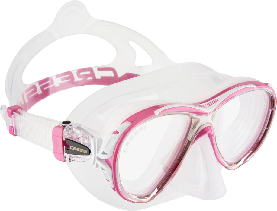 Cressi Naxos 2-Lens Masks, Clear/Pink