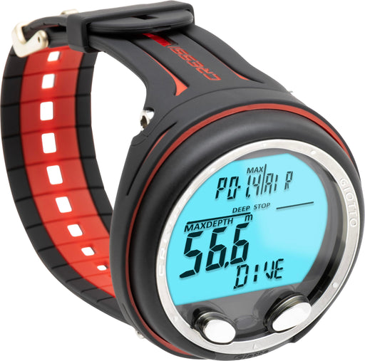Cressi Giotto Scuba Diving Wrist Computer, Black/Red