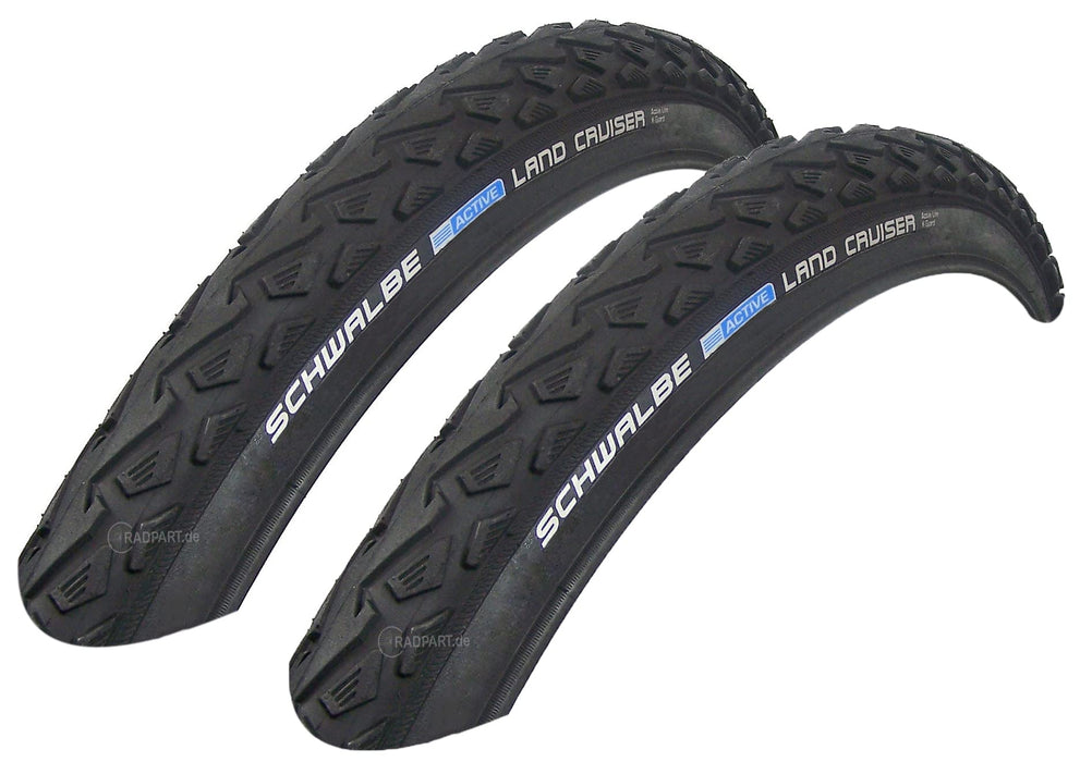 2 x Schwalbe Land Cruiser 47-559 Clincher K-Guard Bicycle Tyre Cover 26 x 1.75