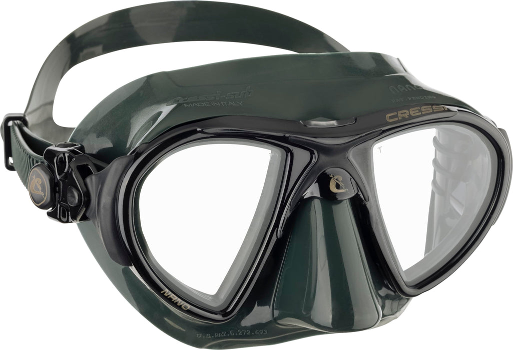 Cressi Nano 2-Lens Masks, Green/Green