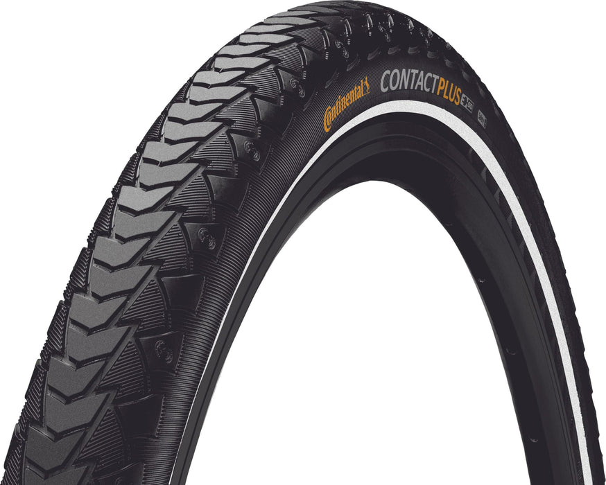 Continental Contact Plus ETRTO (47-559) 26 x 1.75 Reflex Bike Tires, Black