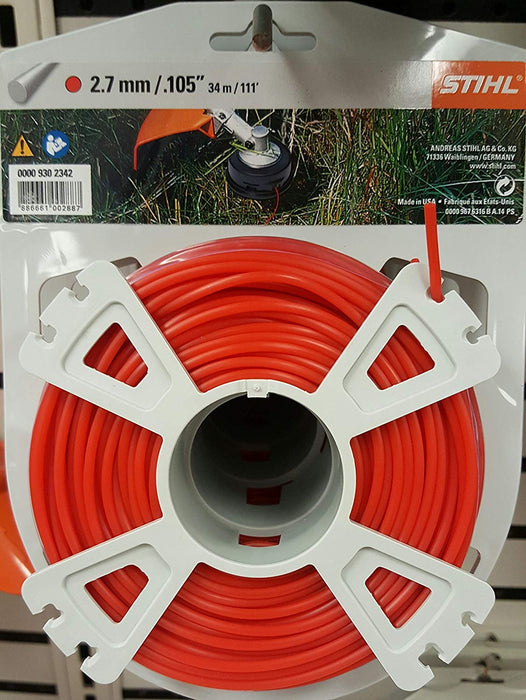 Stihl 0000-930-2342 Round trimmer line 2.7 mm x 32 m, red