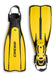 Cressi Pro Light Adjustable Open Heel Fins, Black/Yellow, XS