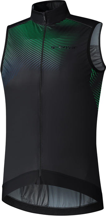 Shimano S-Phyre Wind Winter Vest PrintBlack/Green L