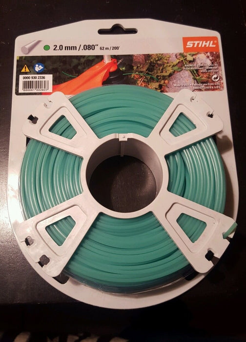Stihl 0000-930-2336 trimmer line, round 2,0 mm x 60 m, green