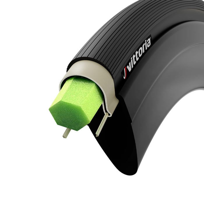 Vittoria Air-Liner Road Insert for Tubeless-Ready Road Bike Tires Run Flat, One Multiway Valves Included (Small)