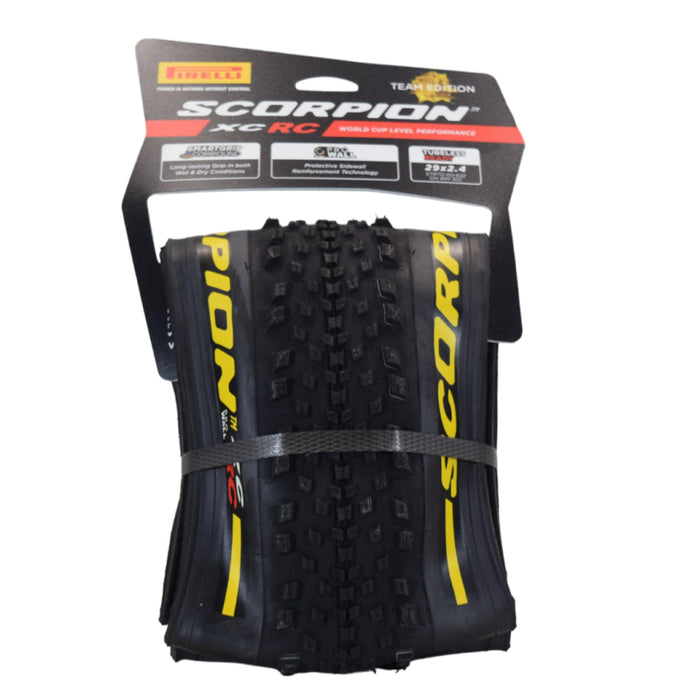 Pirelli Scorpion XC RC Yellow Label (29 x 2.4) Peak Performance for Demanding XC Racing SmartGRIP Compound ProWALL Technology Versatile Tread Design (1 Tire)