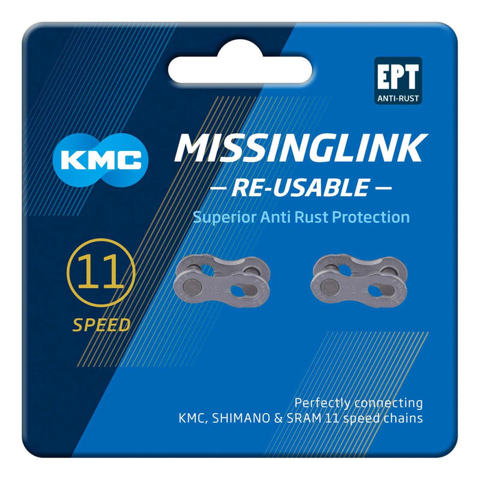 KMC C11EPTR00 MissingLink 11R EPT Silver 2pcs-Crd