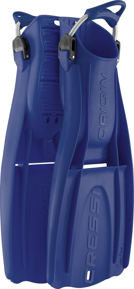 Cressi Origin LD Adjustable Open Heel Fins, Blue, S/M