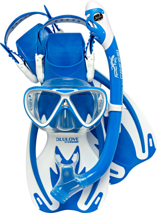 Cressi Rocks Pro Dry Set, Blue/White, L/XL