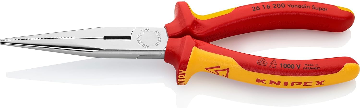 Knipex 26-16-200 8" Snipe Nose Side Cutting Pliers Insulated