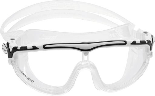 Cressi Adult Wide View Swim Mask | Skylight: made in Italy, Clear/White/Black