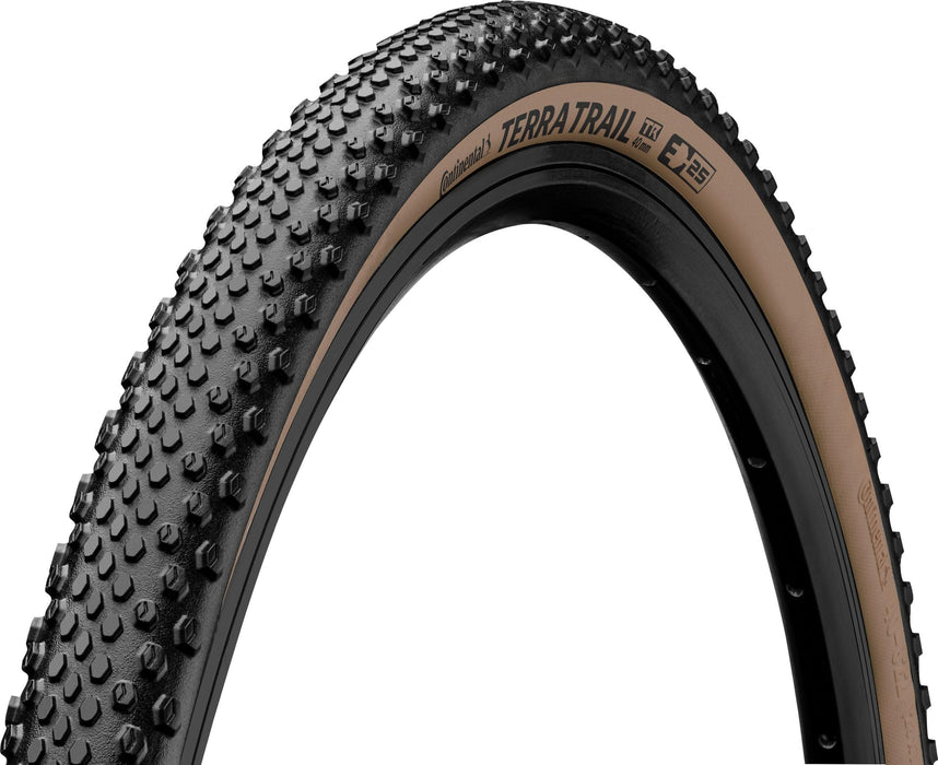 Continental Terra Trail 700 x 40 Coffee Sidewall Foldable Bike Tire with ShieldWall TR + Puregrip - Black