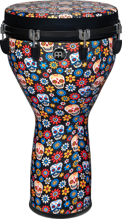 MEINL Percussion Jumbo Djembe 14" - Day Of The Dead/Designer Head