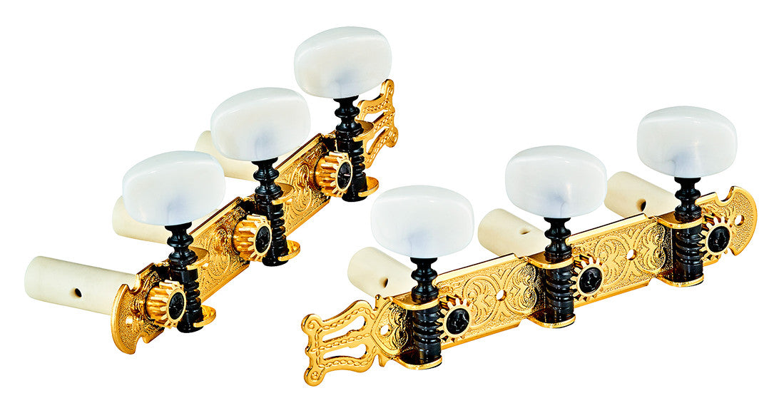 ORTEGA Standard Guitar Tuning Machines - Gold/White