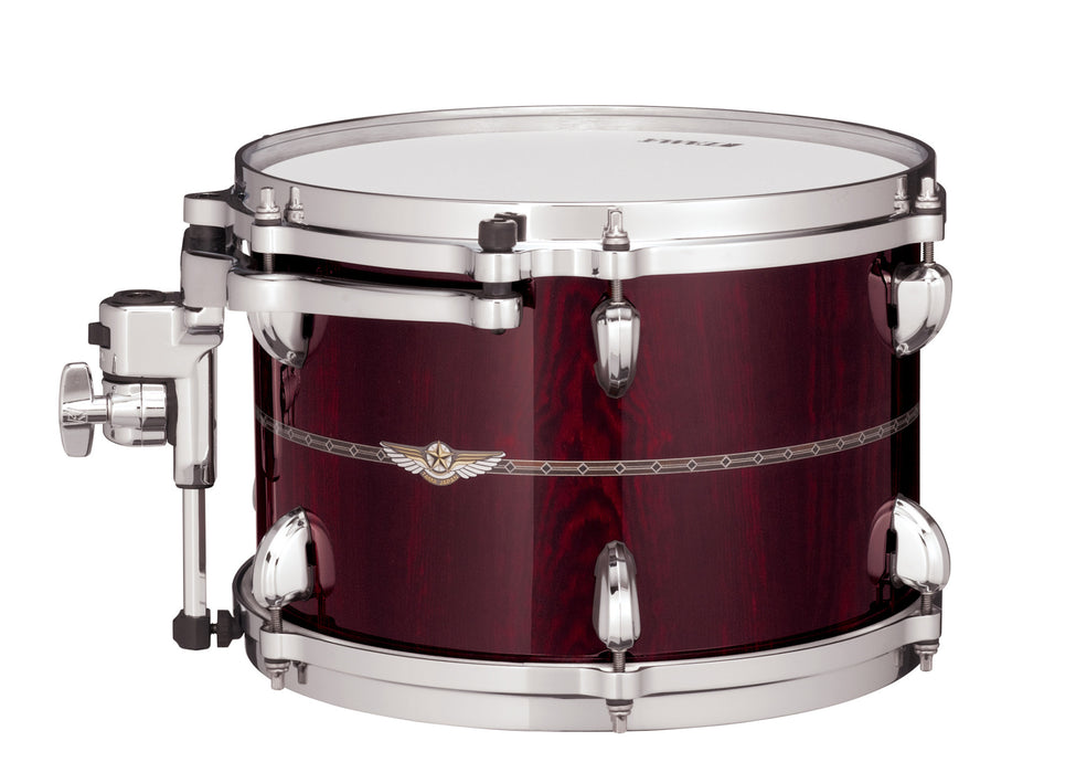 TAMA STAR Bubinga Rack Tom 12" x 10" - Dark Red Cordia/Chrome HW/Inlay: Only Outside