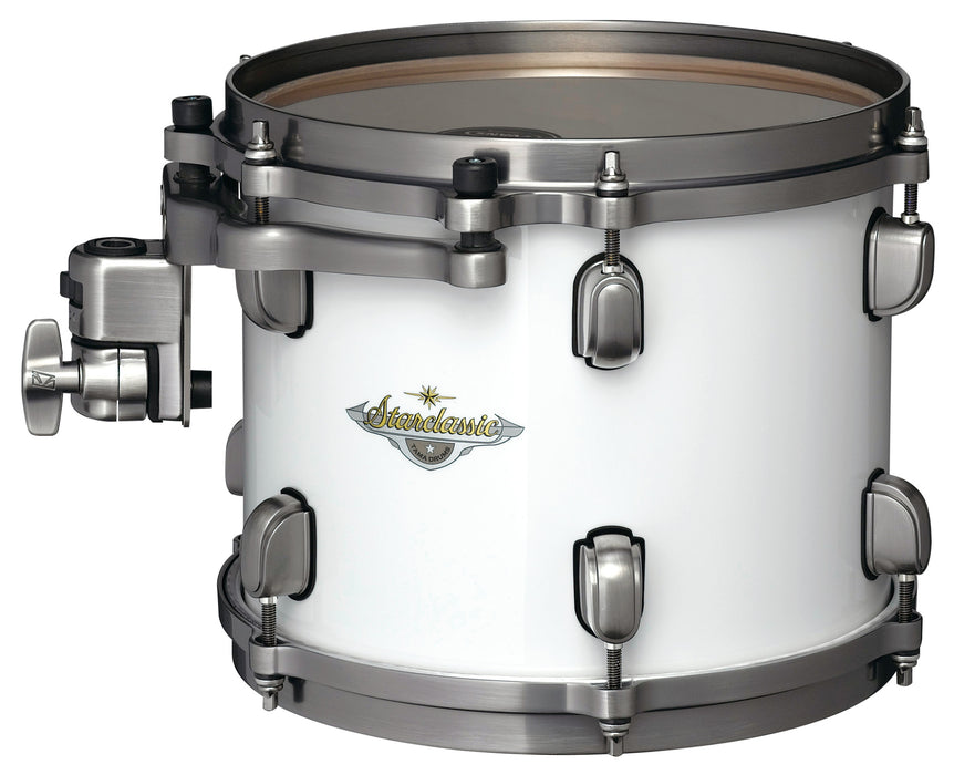 TAMA Starclassic Maple Lacquer Rack Tom 10" x 9" - Piano White/Black Nickel HW