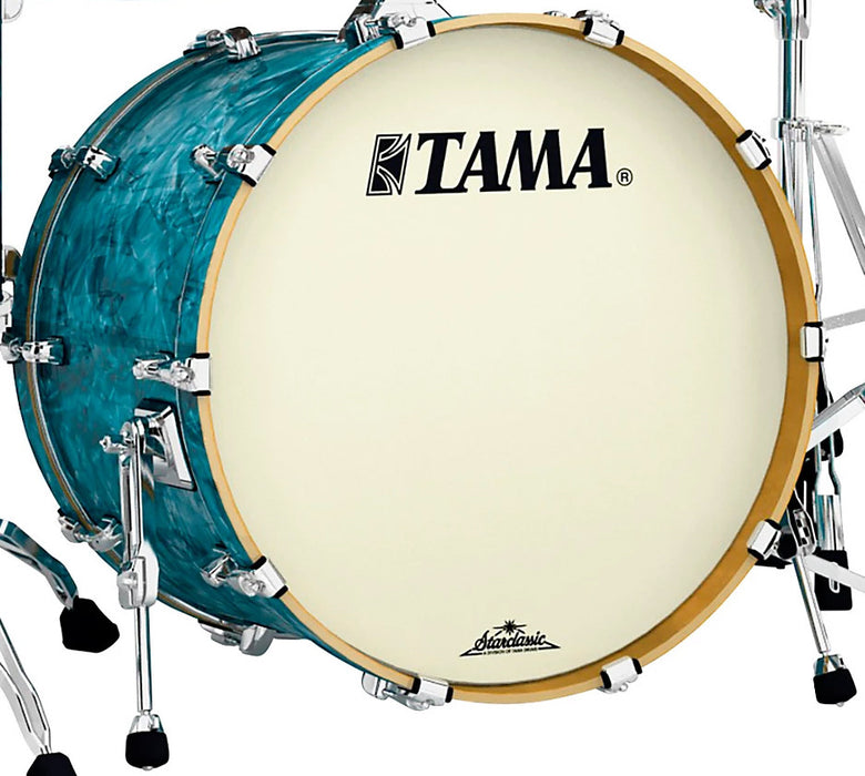 TAMA Starclassic Walnut Birch Bass Drum - 22" x 18" Turquoise Pearl / Chrome HW without Mount