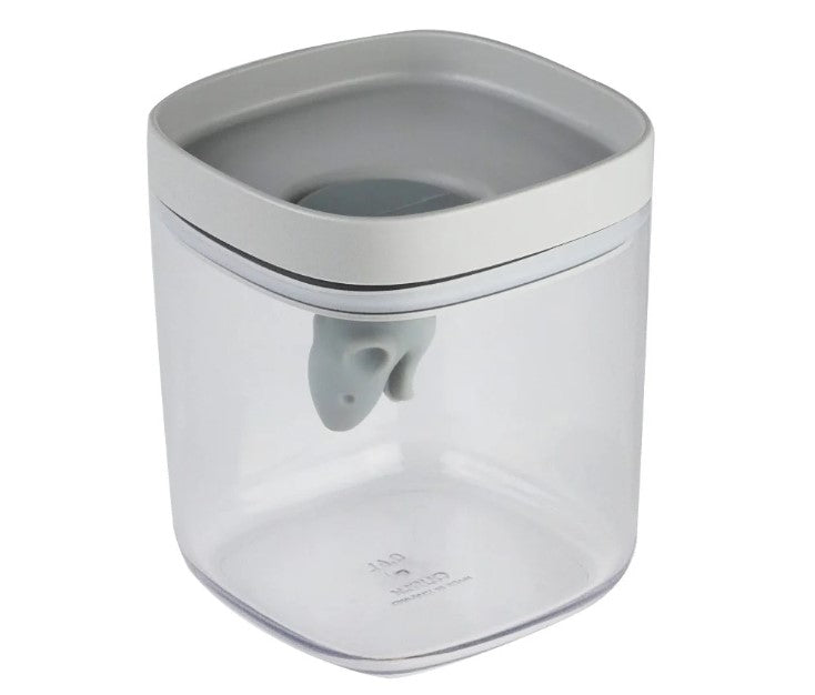 Qualy Lucky Mouse 0.6l grey container 10345-CL-GY