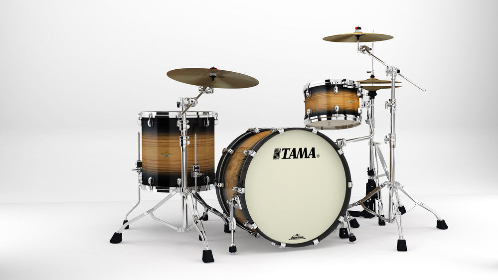 TAMA Starclassic Maple Exotic Shell Kit 3 pcs - Natural Pacific Walnut Burst/Chrome HW