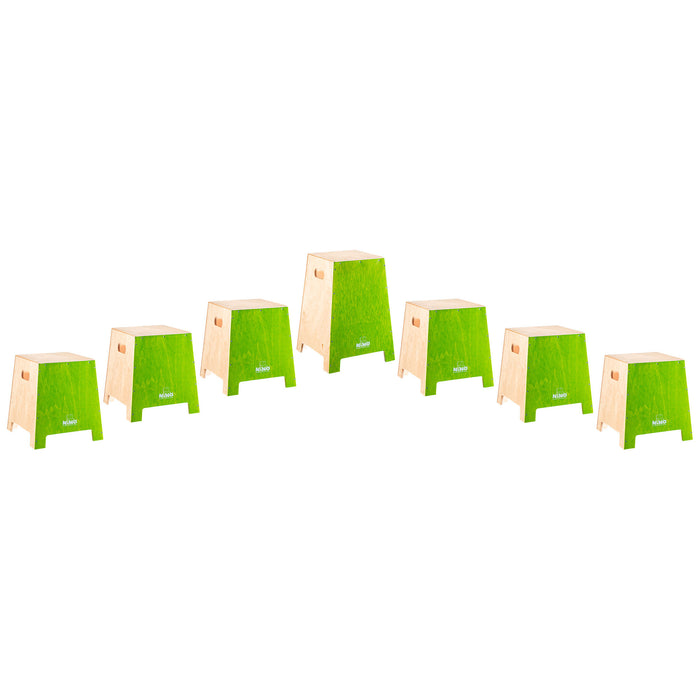 NINO Percussion Stackable Classroom Cajon Group Rhythm Set - 7 pcs