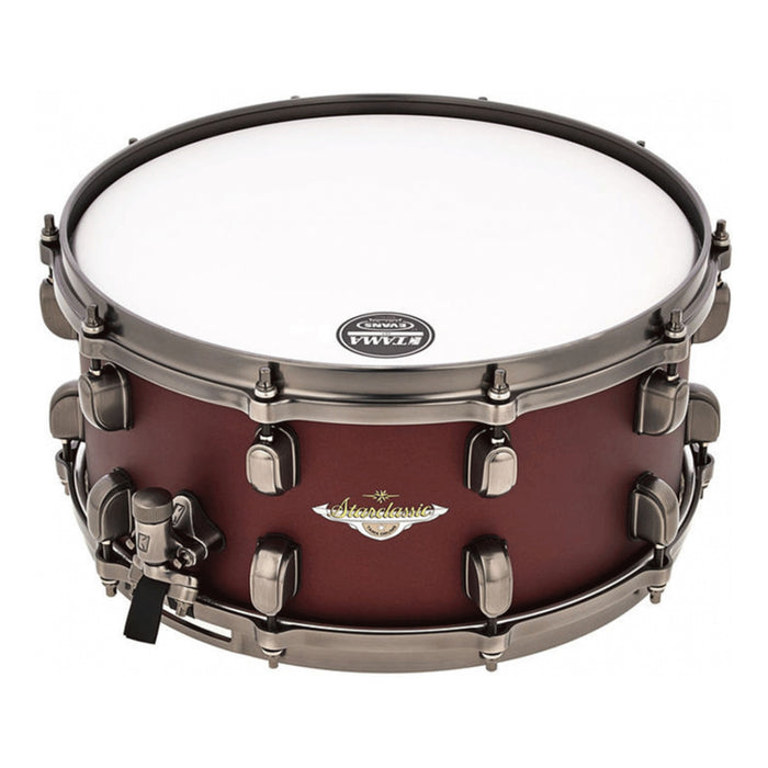TAMA Starclassic Maple Snare Drum 14" x 6,5" - Flat Burgundy Metallic/Smoked Black Nickel HW