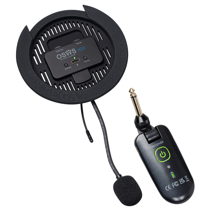 ORTEGA Wireless Soundhole Pickup System for acoustic guitars - 100 mm Diameter