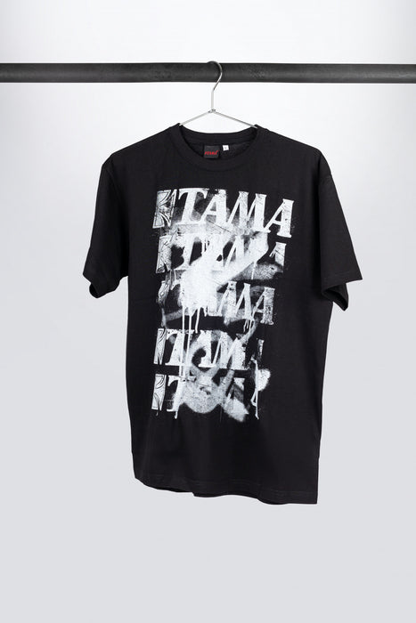 Tama t-shirt in black with Spray Paint frontprint