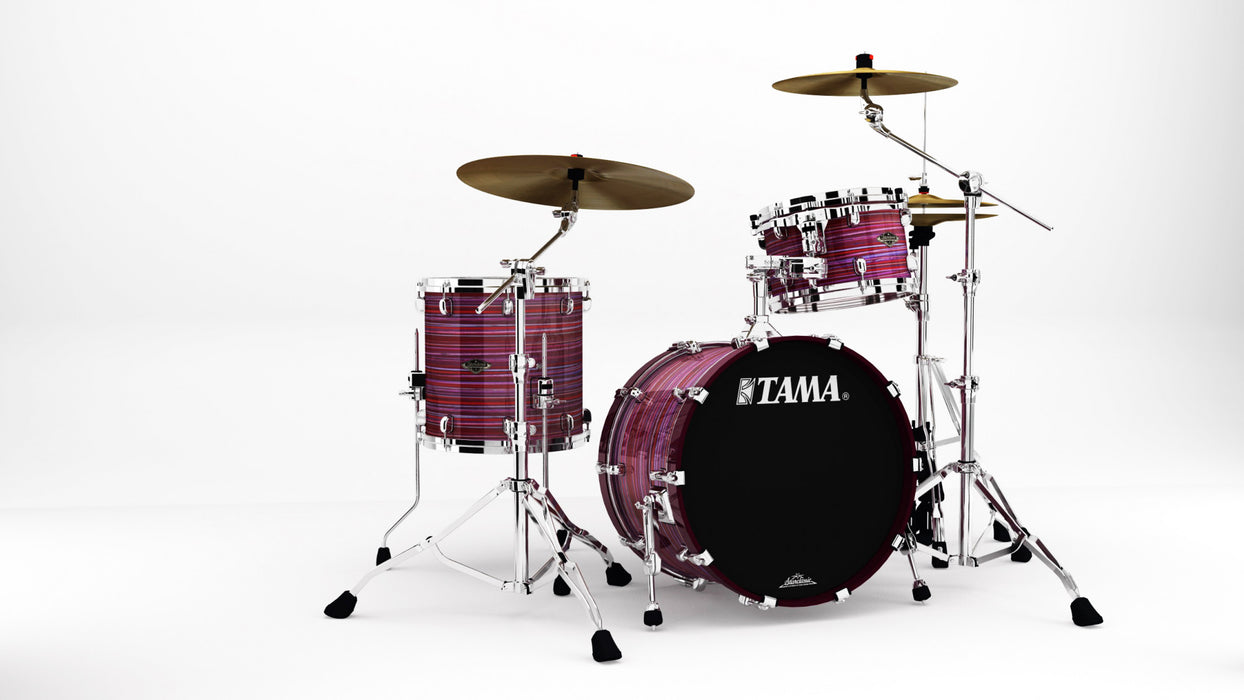 TAMA Starclassic Walnut/Birch Lacquer Shell Kit 3 pcs - Lacquer Phantasm Oyster/Chrome HW