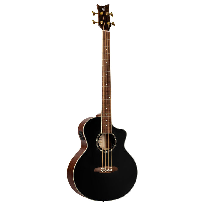 ORTEGA Deep Series 8 Medium Scale Acoustic Bass 4 String - Spruce / Mahogany Black