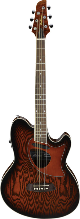 IBANEZ Talman Series Double Cutaway Acoustic Guitar 6 String w/Preamp - Vintage Brown Sunburst