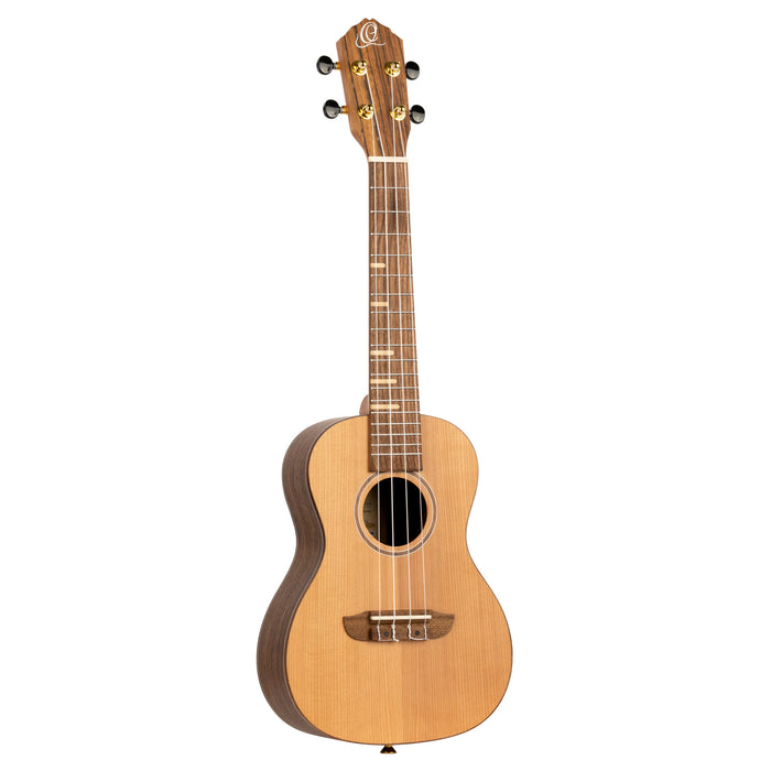 ORTEGA Timber Series Concert Ukulele 4 String - Solid Cedar / Walnut Natural + Bag