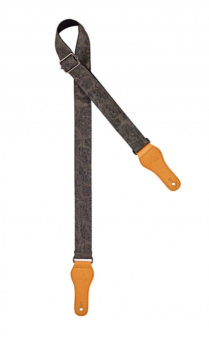 ORTEGA Spring Series Ukulele Cotton Strap - Coal Jean